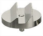 Double 45/90 degree angled Zeiss pin stub Ø25.4 diameter, short pin, aluminium